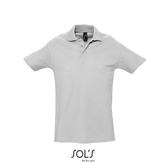 Koszulka Polo Klasyczna Bawelniana Pika L562 - Ash (Heather)