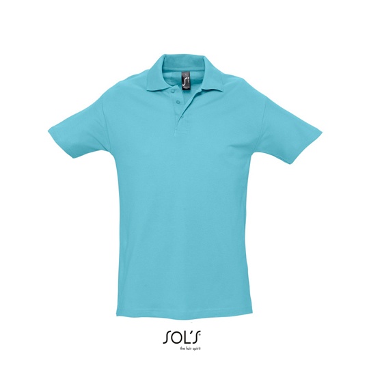 Koszulka Polo Klasyczna Bawełniana Pika L562 - Atoll Blue