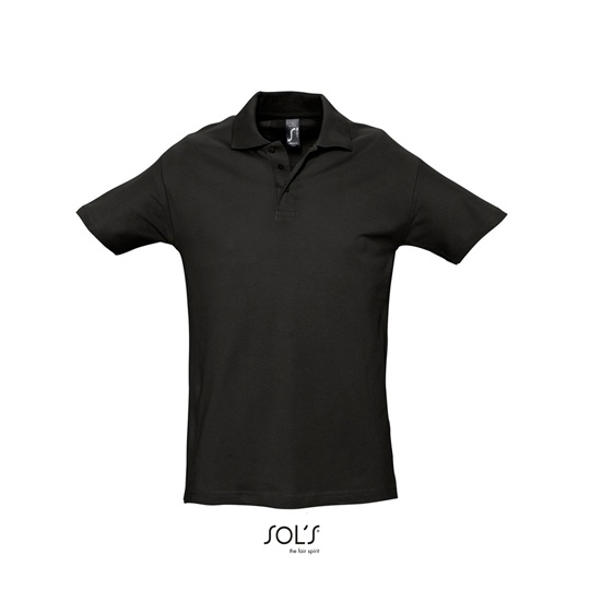 Koszulka Polo Klasyczna Bawelniana Pika L562 - Black