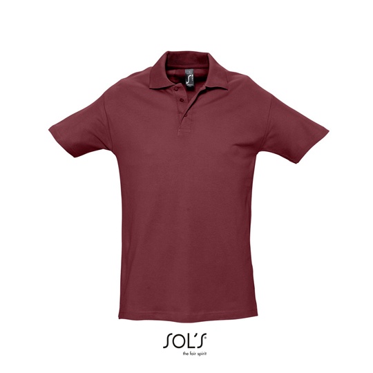 Koszulka Polo Klasyczna Bawełniana Pika L562 - Burgundy