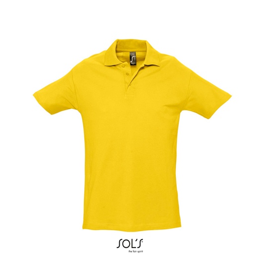 Koszulka Polo Klasyczna Bawelniana Pika L562 - Gold