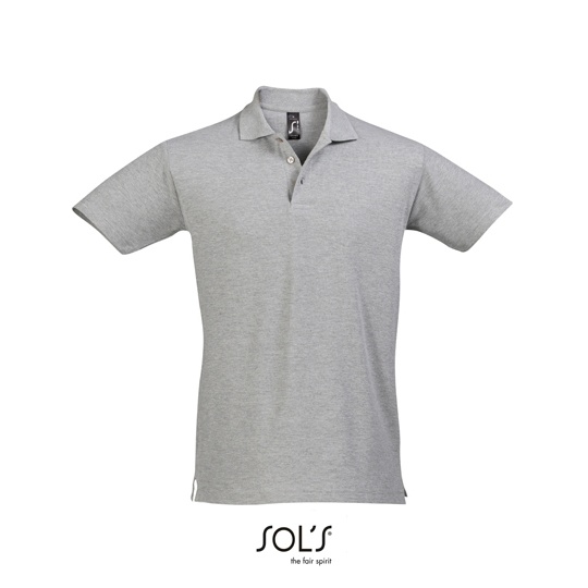 Koszulka Polo Klasyczna Bawełniana Pika L562 - Grey Melange