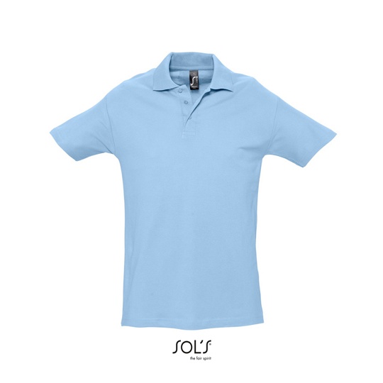 Koszulka Polo Klasyczna Bawelniana Pika L562 - Sky Blue