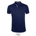 Koszulka Polo Męska Slim Bawełniana L587 - French Navy & Grey (Solid)