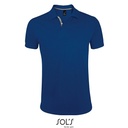 Koszulka Polo Meska Slim Bawelniana L587 - Ultramarine & Grey (Solid)