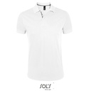 Koszulka Polo Meska Slim Bawelniana L587 - White & Grey (Solid)