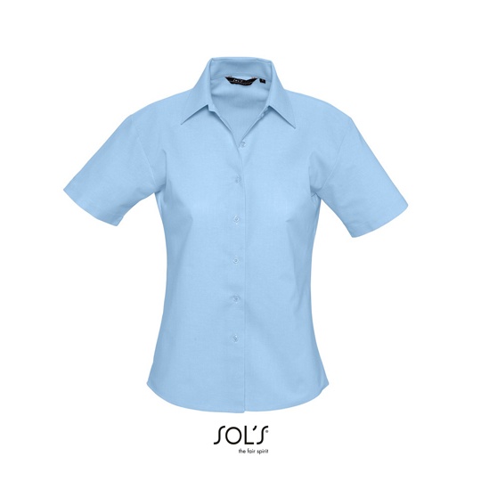 Koszula Damska Slim Oxford L610 - Sky Blue