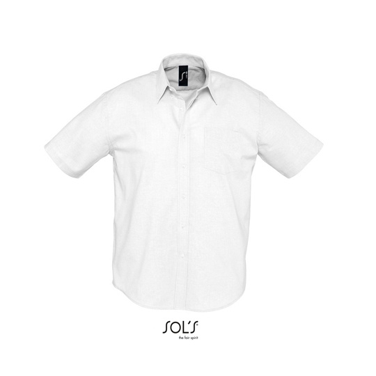 Meska koszula Oxford z krotkim rekawem L612 - White