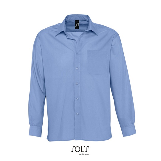 Koszula męska klasyczna L623 - Middle Blue