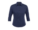 Bluzka Dopasowana Bawelna Elastan Popelina L631 - Dark Blue