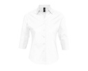 Bluzka Dopasowana Bawelna Elastan Popelina L631 - White