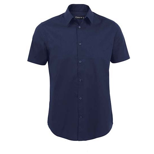 Koszula Męska Slim Popelina Strecz L632 - Dark Blue