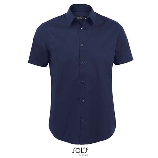 Koszula Meska Slim Popelina Strecz L632 - Dark Blue