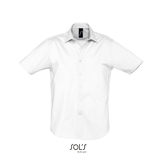 Koszula Meska Slim Popelina Strecz L632 - White