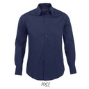 Koszula Meska Slim Popelina ze Streczem L633 - Dark Blue