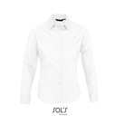 Damska Koszula Slim Popelinowa Elastan L634 - White