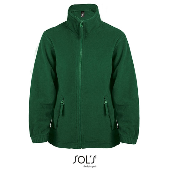 Bluza Dziecieca Klasyczna Polarowa Niemechacaca L742K - Fir Green
