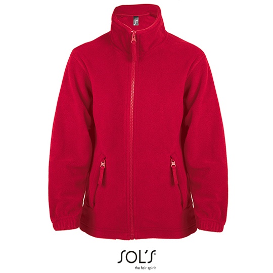 Bluza Dziecieca Klasyczna Polarowa Niemechacaca L742K - Red