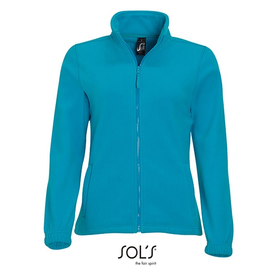 Bluza Damska Klasyczna Polarowa Niemechacaca sie L745 - Aqua