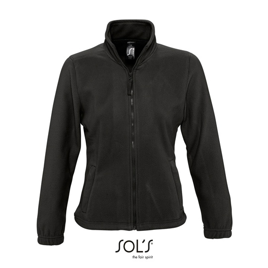 Bluza Damska Klasyczna Polarowa Niemechacaca sie L745 - Black