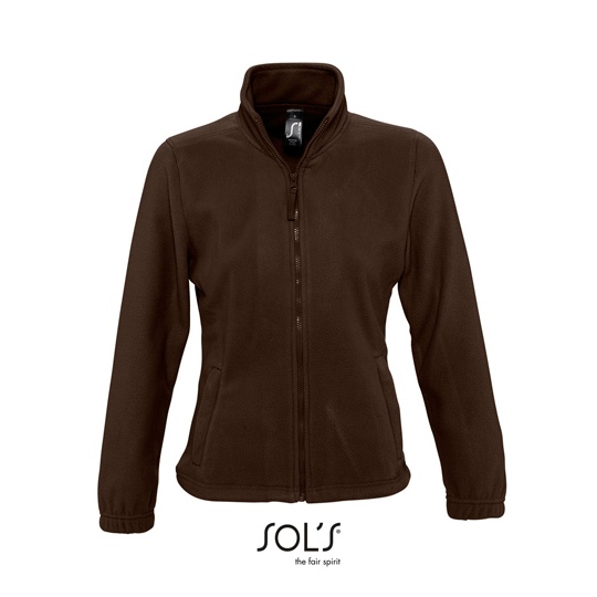Bluza Damska Klasyczna Polarowa Niemechacaca sie L745 - Dark Chocolate