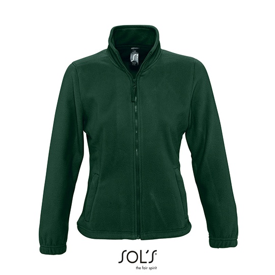 Bluza Damska Klasyczna Polarowa Niemechacaca sie L745 - Fir Green