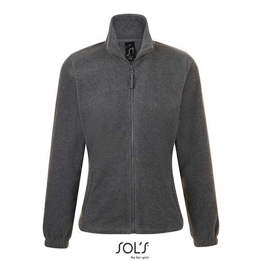 Bluza Damska Klasyczna Polarowa Niemechacąca się L745 - Grey Melange