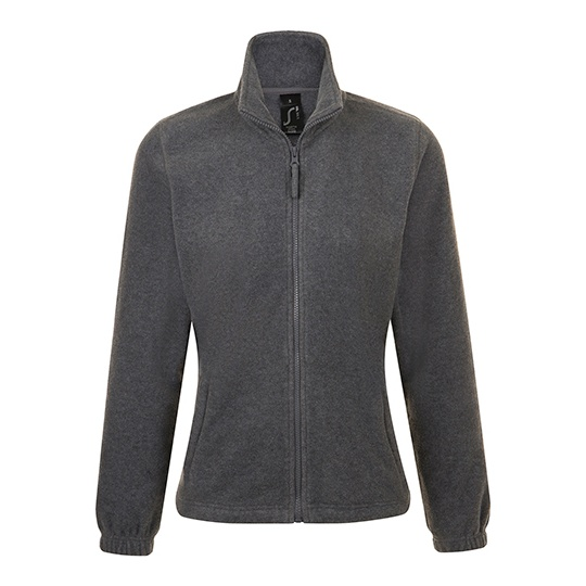 Bluza Damska Klasyczna Polarowa Niemechacaca sie L745 - Grey Melange