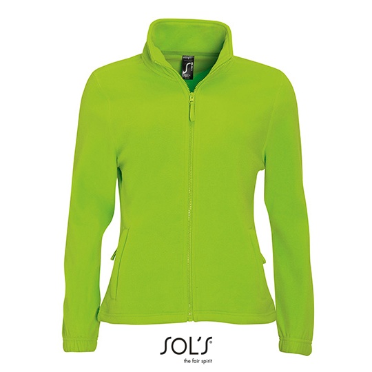 Bluza Damska Klasyczna Polarowa Niemechacaca sie L745 - Lime