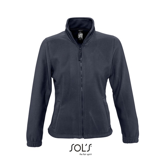 Bluza Damska Klasyczna Polarowa Niemechacaca sie L745 - Navy