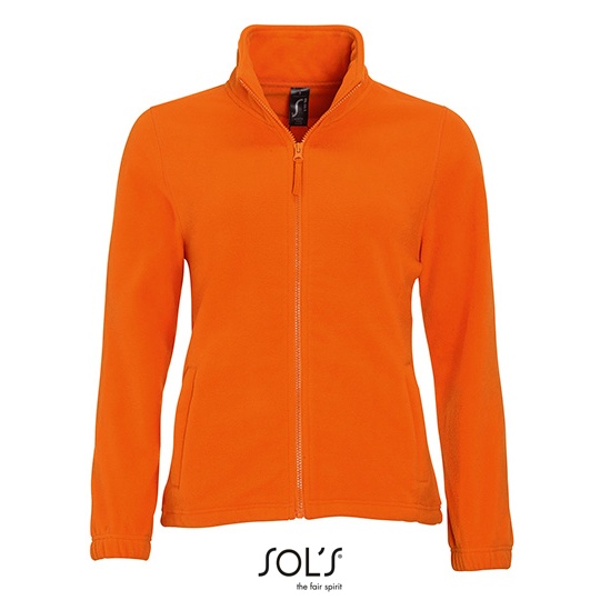 Bluza Damska Klasyczna Polarowa Niemechacaca sie L745 - Orange