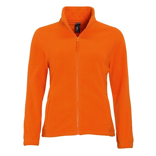 Bluza Damska Klasyczna Polarowa Niemechacaca sie L745 - Orange