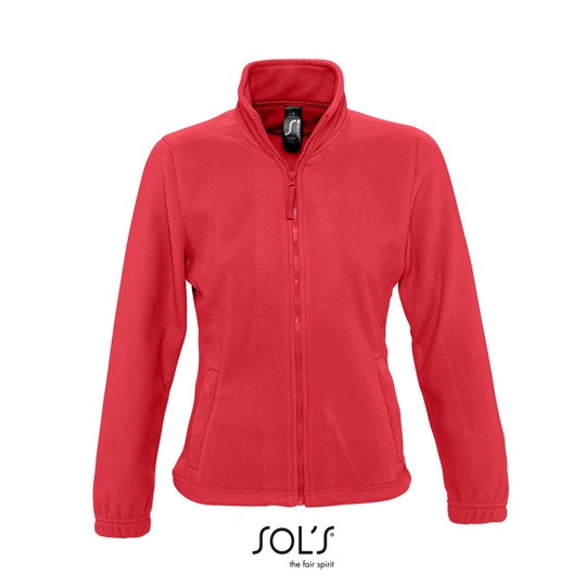 Bluza Damska Klasyczna Polarowa Niemechacaca sie L745 - Red