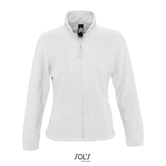 Bluza Damska Klasyczna Polarowa Niemechacaca sie L745 - White