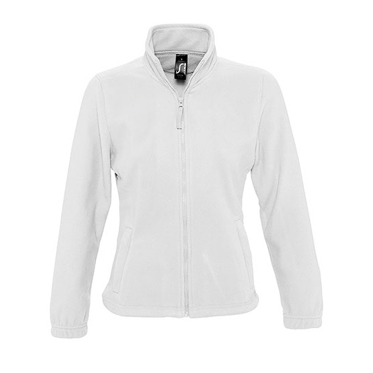 Bluza Damska Klasyczna Polarowa Niemechacaca sie L745 - White
