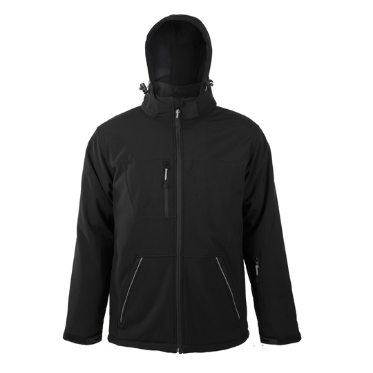 Kurtka Softshell Męska Slim Zimowa Wyscielana L843 - Black