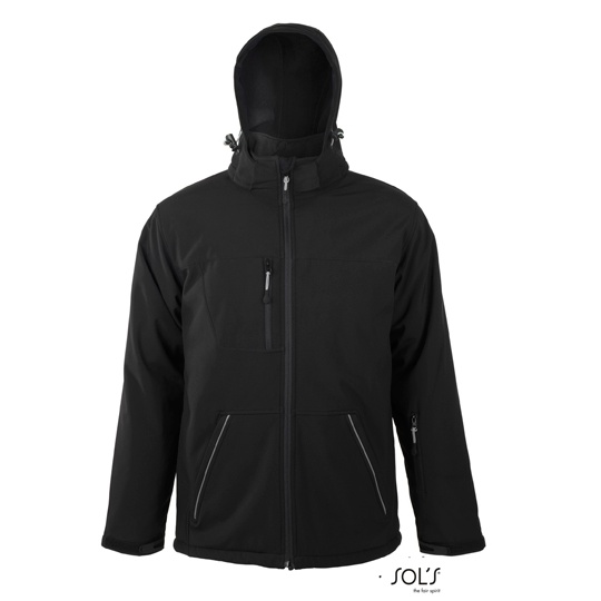 Kurtka Softshell Meska Slim Zimowa Wyscielana L843 - Black