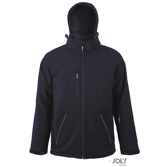Męski Softshell Zimowy Slim z Kapturem L843 - French Navy
