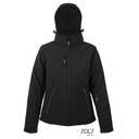 Damski Softshell Slim Wodoodporny Oddychający L844 - Black