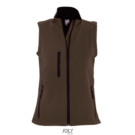 Damska bezrękawnik softshell L847 - Dark Chocolate