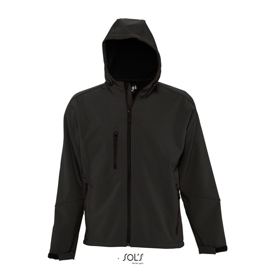 Kurtka Klasyczna Softshell Wodoodporna Oddychająca L848 - Black