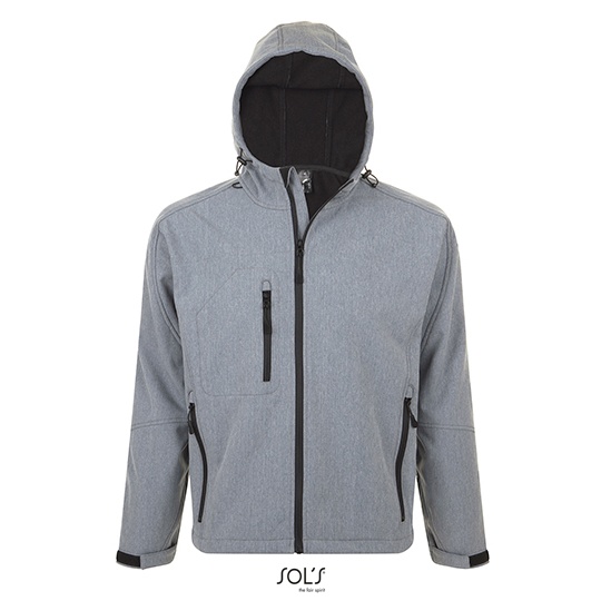 Kurtka Klasyczna Softshell Wodoodporna Oddychajaca L848 - Grey Melange