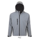 Kurtka Klasyczna Softshell Wodoodporna Oddychajaca L848 - Grey Melange