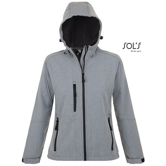 Kurtka Damska Softshell Wodoodporna Oddychajaca L849 - Grey Melange