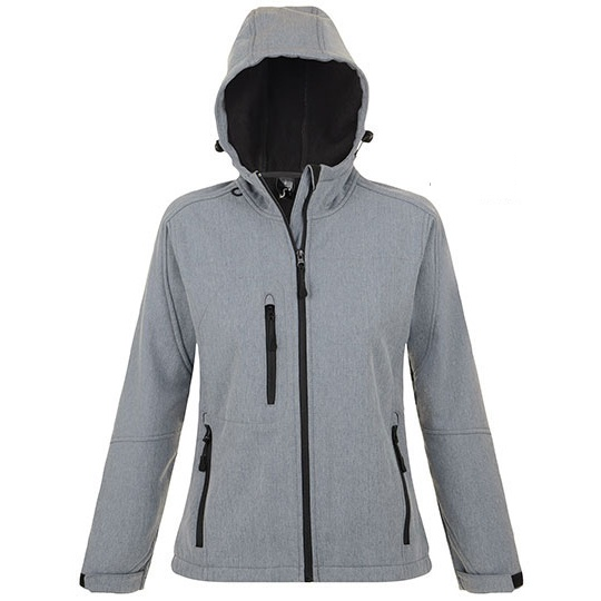 Kurtka Damska Softshell Wodoodporna Oddychająca L849 - Grey Melange