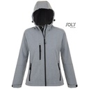 Kurtka Damska Softshell Wodoodporna Oddychajaca L849 - Grey Melange