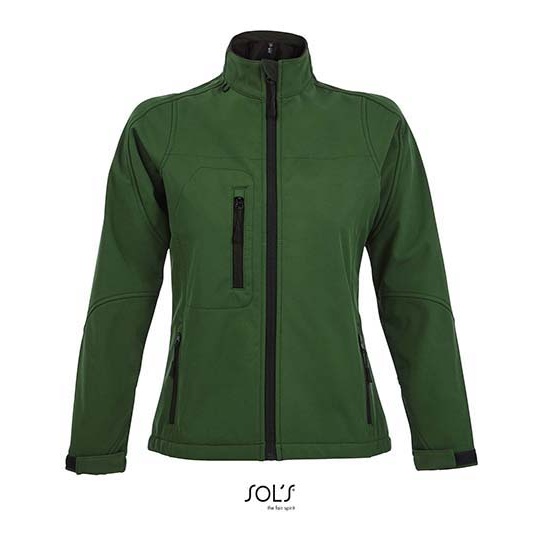 Kurtka Softshell Damska Slim Wodoodporna L863 - Bottle Green