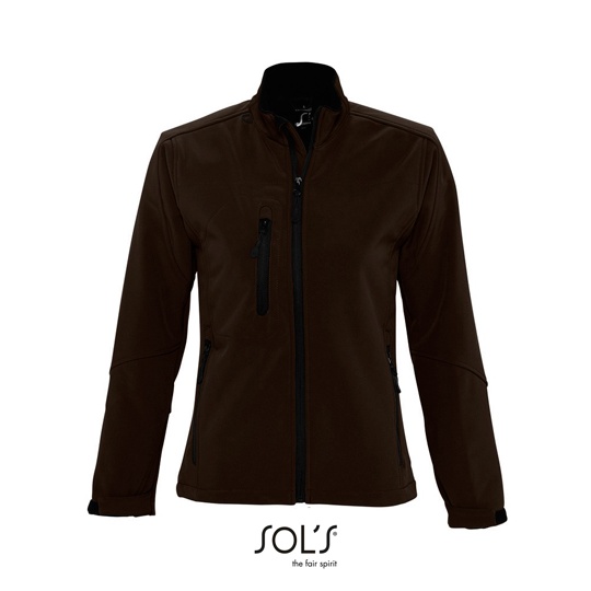Kurtka Softshell Damska Slim Wodoodporna L863 - Dark Chocolate