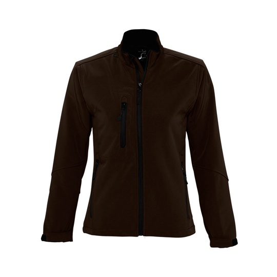 Kurtka Softshell Damska Slim Wodoodporna L863 - Dark Chocolate