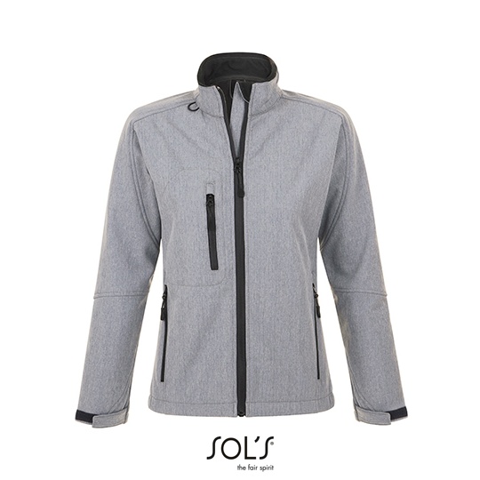 Kurtka Softshell Damska Slim Wodoodporna L863 - Grey Melange